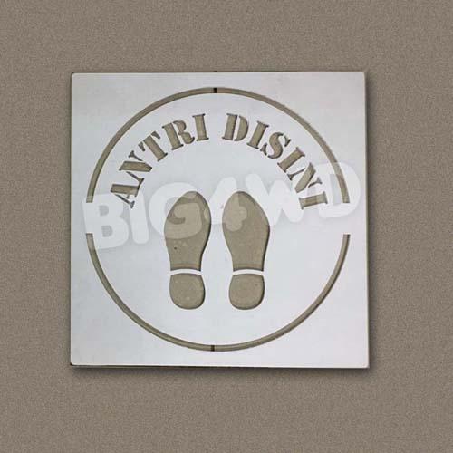 Gambar STENCIL MAL CETAKAN CAT SEMPROT GAMBAR KAKI JAGA JARAK - kecil dari BIG4WD undefined Tokopedia