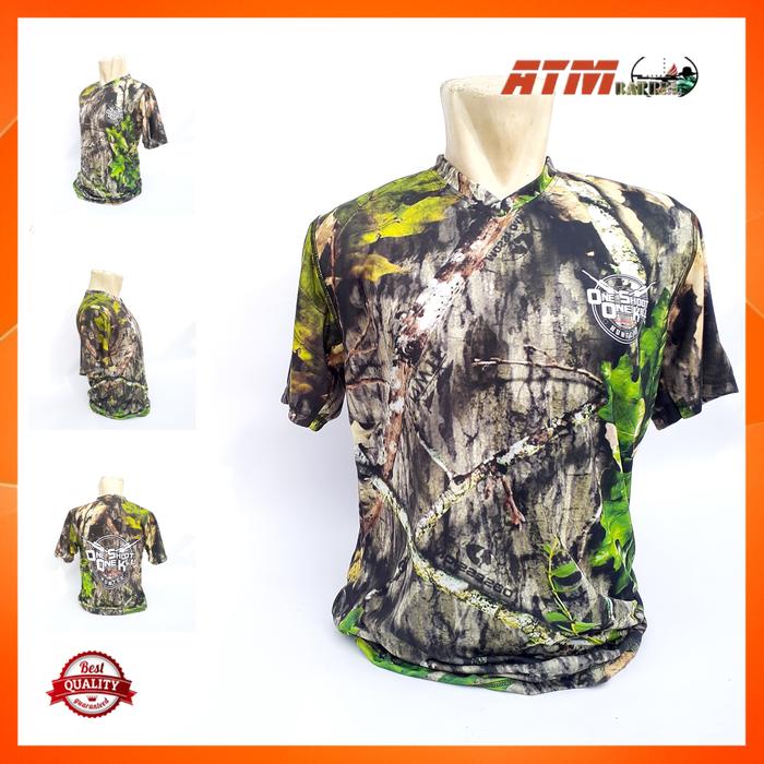 Gambar BAJU CAMO BERBURU KAOS HUNTING KAMUFLASE HIJAU DAUN dari ATM Laras undefined Tokopedia