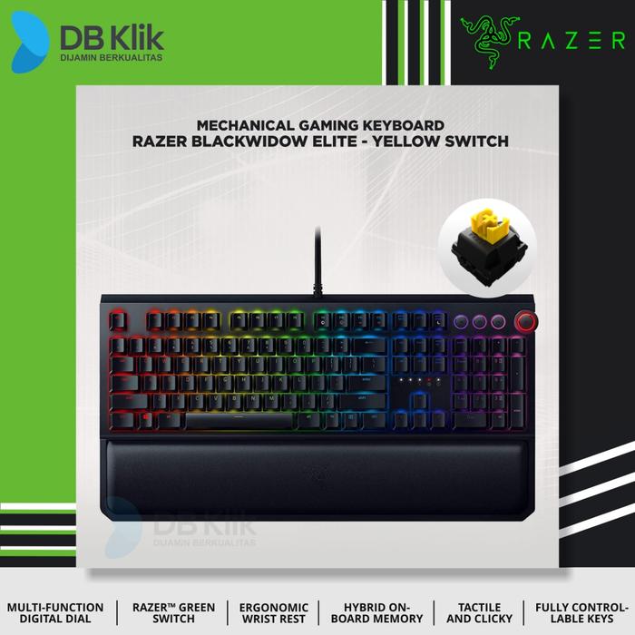 Keyboard Gaming RAZER BlackWidow Elite Mechanical - Yellow Switch