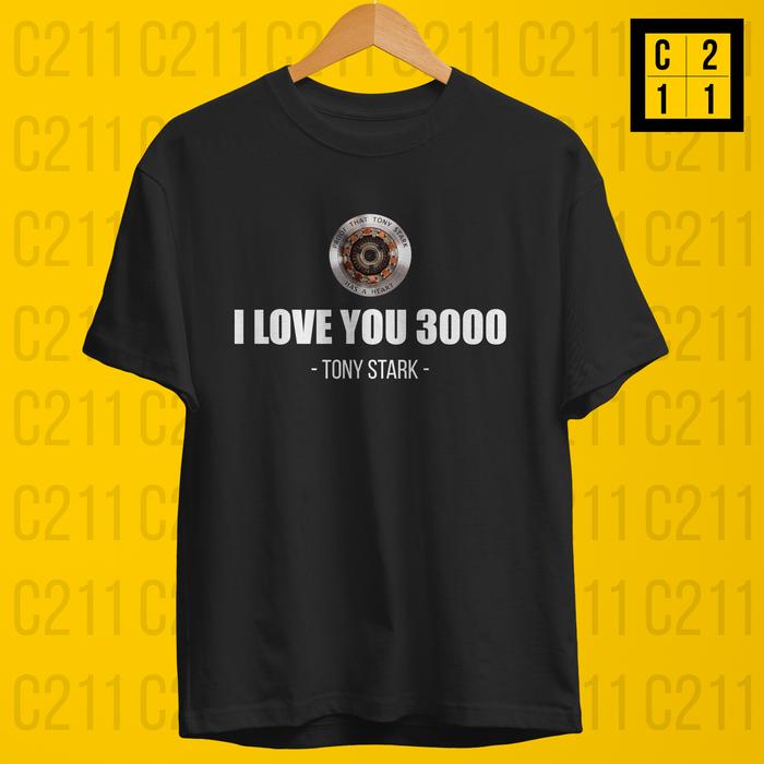 Maglietta Avengers Endgame Maglietta Marvel Avengers Iron Man 'I Love You 3000' - Ufficiale, Leggera E Comoda Maglietta Uomo Iron Man