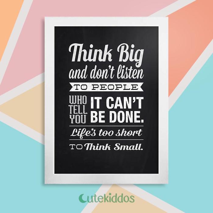 Gambar Hiasan Dinding Wall Home Decor Dekorasi Rumah Poster Quotes Inspiratif - Bingkai Putih dari cutekiddos undefined Tokopedia