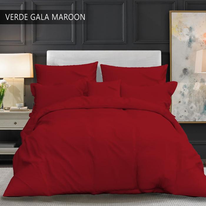 Gambar Lemons Gala Ex Mall Quilt Cover Tencel Ukuran Single/Queen/King/Xking - maroon, 210X210CM-QCQ dari Lemons Tree Sprei undefined Tokopedia