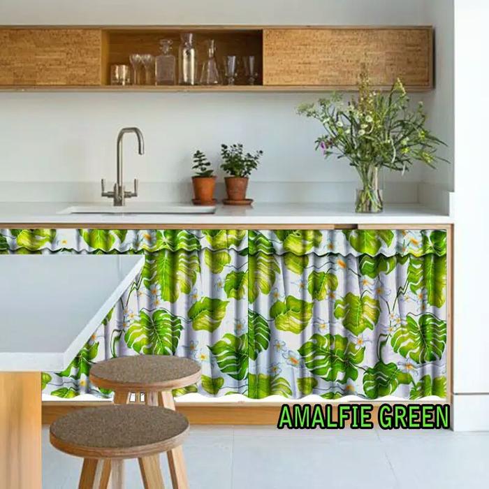Gambar Custom Gorden Kolong Dapur Poni Penutup Kolong - Amalfi Green, 100x75 dari GhautStore undefined Tokopedia