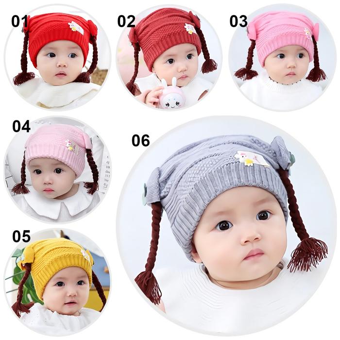 Gambar [COD] RB P19-21 Topi Anak Perempuan Rambut Kepang / Topi Bayi Kupluk Rajut - PART 01, 01 dari RB TOYS AND TECHNOLOGY undefined Tokopedia