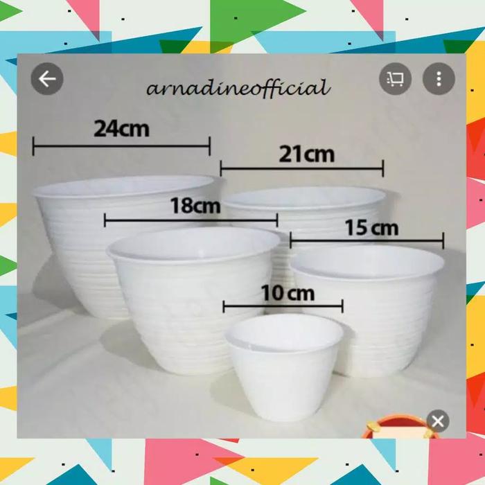 Gambar pot bunga murah - Putih, 10 dari HERA STORE 17 undefined Tokopedia