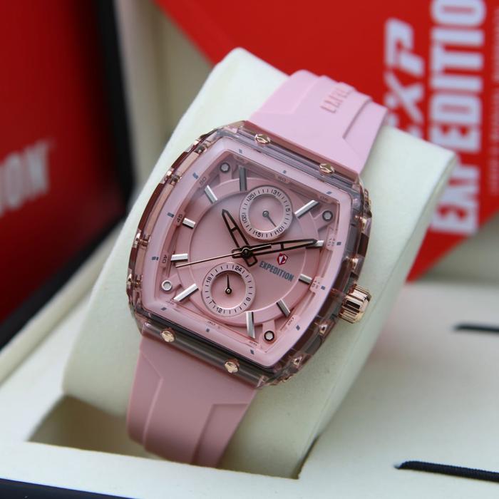 Gambar [ ORIGINAL ] Jam Tangan Wanita / Cewek EXPEDITION 6814 E 6814 Rubber - SOFT PURPLE dari TOKOJAMKU_NEW undefined Tokopedia