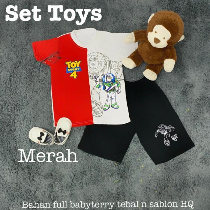 Gambar baju setelan anak laki-laki Setelan Toys Buzz Pdk Kid usia 3 4 5 tahun - Merah, 3-5 tahun dari Mia_official99 undefined Tokopedia