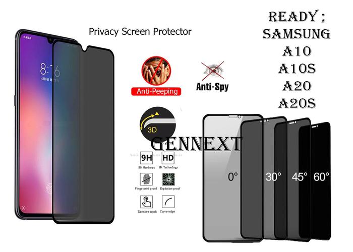 Gambar GENNEXT FOR Samsung a10 a10s a20 a20s Tempered Glass Privacy Anti Spy Full Glue - SAM A10 dari GENNEXT OFFICIAL STORE undefined Tokopedia