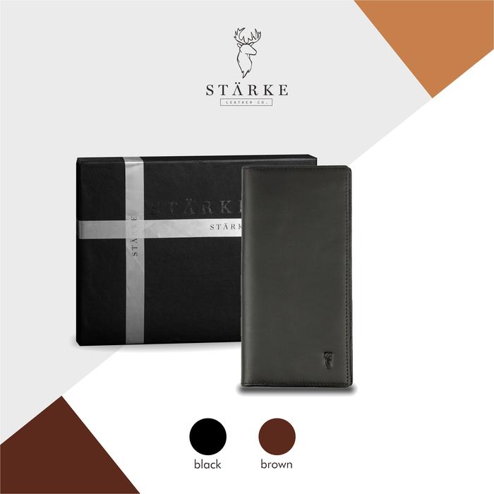 Gambar STARKE Leather Dompet Panjang Kulit Asli Dompet Kartu Dan Uang Pria Hefty Buck Black Long Wallet Secretary Wallet - Hitam dari STARKE Leather undefined Tokopedia