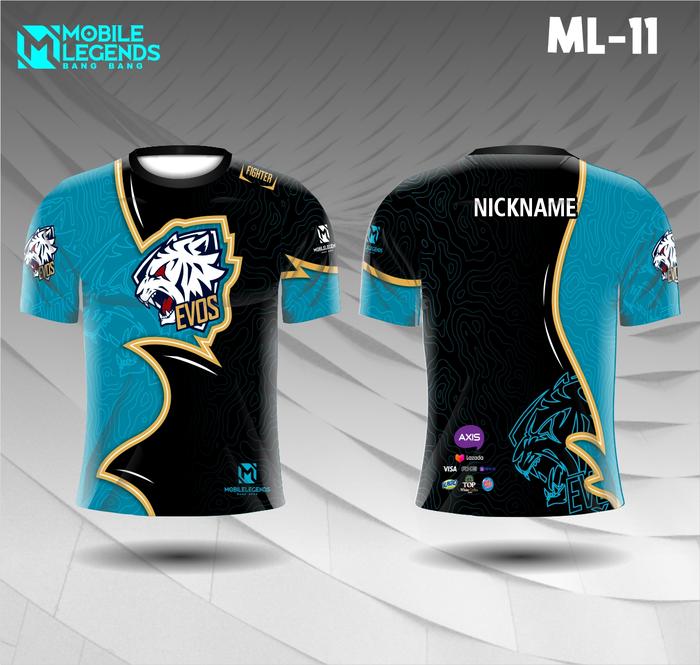 Gambar Jersey esport mobile legends evos baju kaos gamer - Hitam, XS dari ListonsCloth undefined Tokopedia