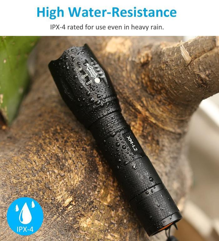 Gambar Senter LED Cree Laser Terang E17 XM-L T6 2000 Lumens 18650 / 3 x AAA - Hitam dari shohiby store online undefined Tokopedia