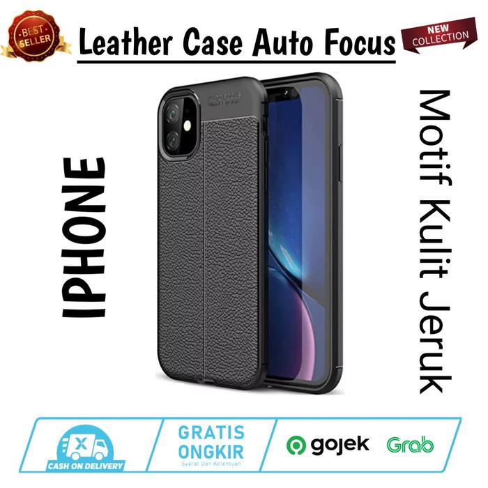 Jual Leather Case IPHONE 11 PRO inch Slim Auto Focus Carbon - Main Image