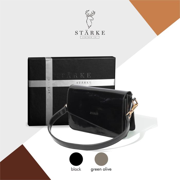 Gambar STARKE Leather Tas Kulit Wanita Hand Bag Wanita Dainty Fallow - Hitam dari STARKE Leather undefined Tokopedia