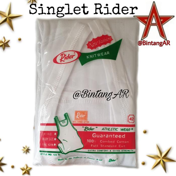 Gambar Singlet pria Rider | Pakaian dalam | Kaos kutang | Putih - 34 dari BintangAR undefined Tokopedia