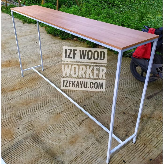 Gambar MEJA BAR / MEJA CAFE / MEJA TINGGI / 200X40X110CM - 100x40x110cm dari IZF indonesia undefined Tokopedia