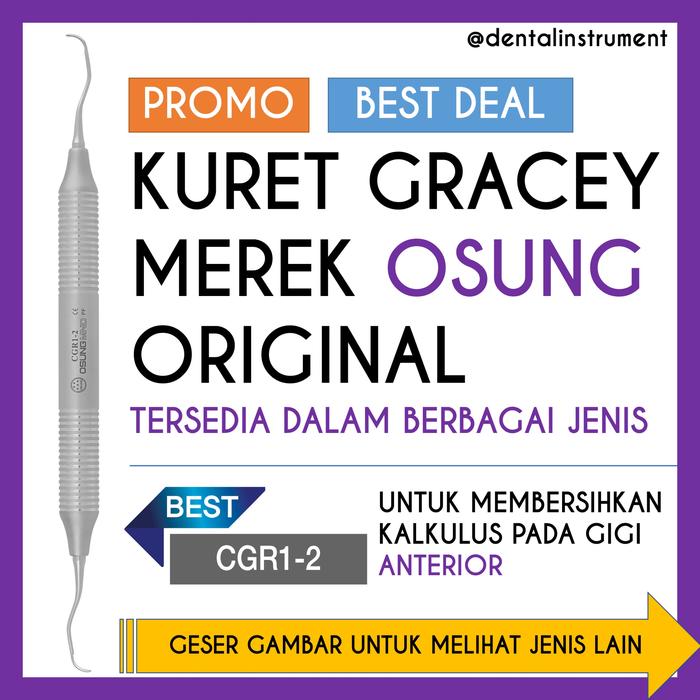 Gambar Gracey Curettes / Kuret Gracey Merek Osung Dalam Berbagai Tipe - CGR7-8 dari Dental Instrument Id undefined Tokopedia