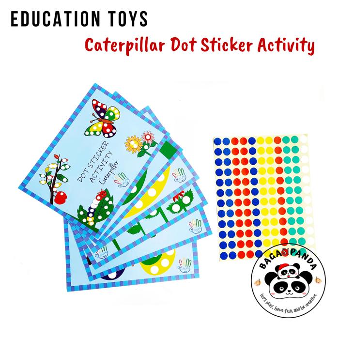 Gambar Caterpillar Dot Sticker Activity (isi 5 lembar) - Paket ekonomis dari Bagasi Panda undefined Tokopedia