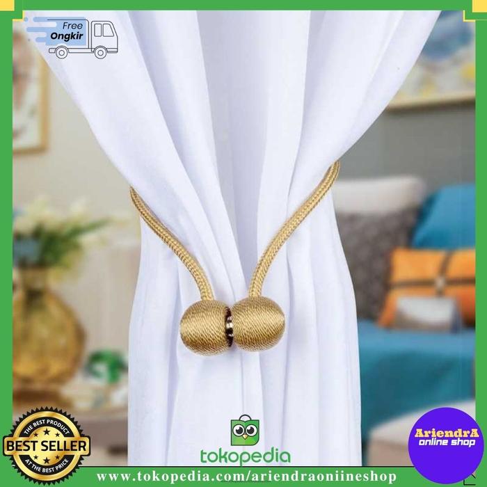 Gambar Tali Pengikat Tirai Gorden Magnetic Curtain Clip 2 PCS dari ariendra online shop undefined Tokopedia