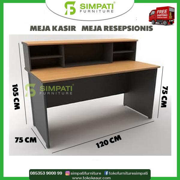 Gambar Meja Kasir / Meja Resepionis Harga Promo Gratis Ongkir - panjang 150 cm dari Simpati Furniture undefined 2 Tokopedia