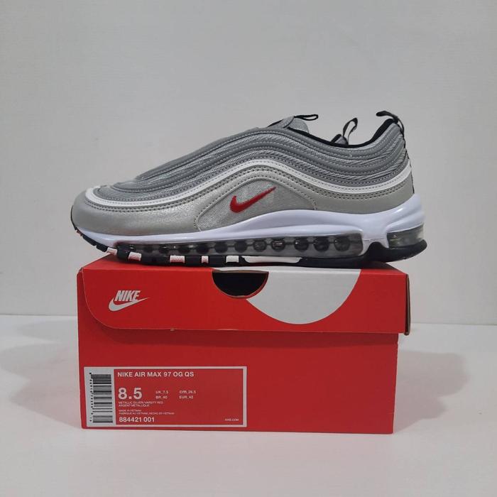Jual NIKE AIR MAX 97 WHITE METALIC SILVER VASITY RED PERFECT PAIRSBNIB 100%  - WHITE SILVER, 39 - Jakarta Selatan - Laris_store.id | Tokopedia