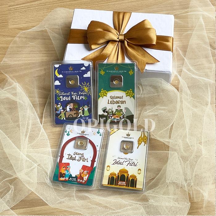 Jual Hadiah Lebaran Hampers Idul Fitri Logam Mulia Hartadinata Emas Mini Kab Tangerang Opigold 
