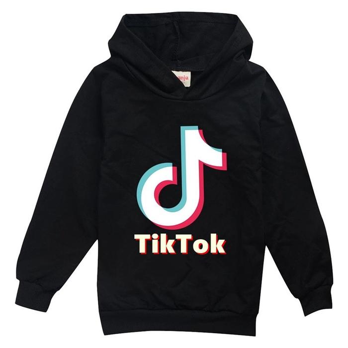 Gambar JAKET ANAK UNISEX HOODIE TIKTOK BAJU PANJANG SWEATER ANAK LUCU 1-7TH - Hitam, XL (6-7th) dari YasmineCollection's undefined Tokopedia