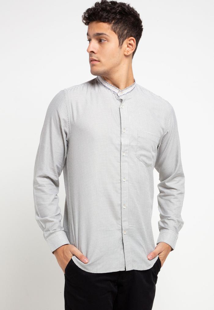 Gambar MOC Kemeja Lengan Panjang Slim Fit Jeddi-Grey - XL dari MOC Indonesia undefined Tokopedia