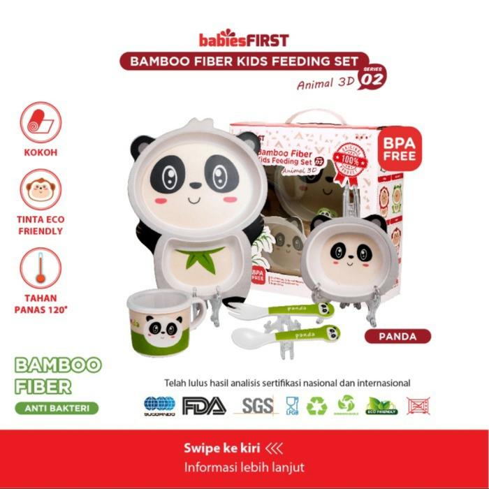 Gambar BABIESFIRST Bamboo Fiber Kids Feeding Set Animal 3D Alat Makan Anak - Panda dari ANINDHITA Mom and Baby undefined Tokopedia