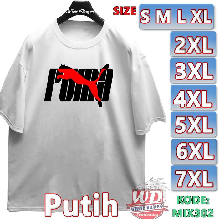 Gambar KAOS PUTIH S M L XL JUMBO XXL 2XL 3XL 4XL 6XL 7XL 8XL MIX302 - S dari white dragon undefined Tokopedia