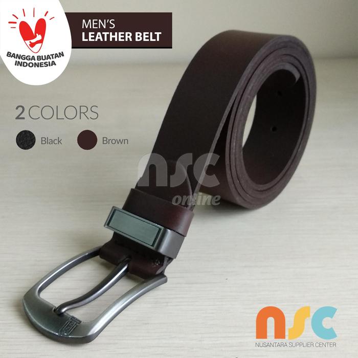 Gambar Original! Sabuk Kulit Sapi Asli Garut / Ikat Pinggang Pria Polos 4CM - Cokelat dari NSC Online undefined Tokopedia