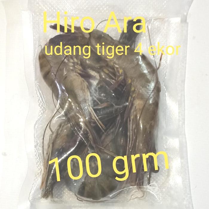 Gambar Udang Tiger 100grm isi 4 - isi 8 udang dari Hiro Ara Fish undefined Tokopedia