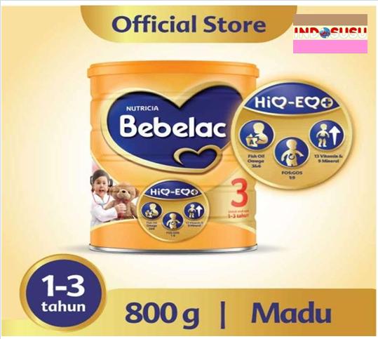 Gambar Bebelac 3 Madu / Vanilla 800gr - Madu dari INDOSUSU undefined 3 Tokopedia
