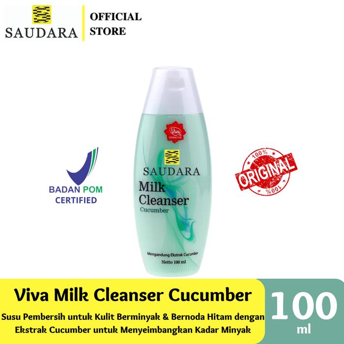 Gambar Viva Milk Cleanser (100 Ml, 200 Ml) - Susu Pembersih - CUCUMBER 100ml dari Saudara Official Store undefined Tokopedia