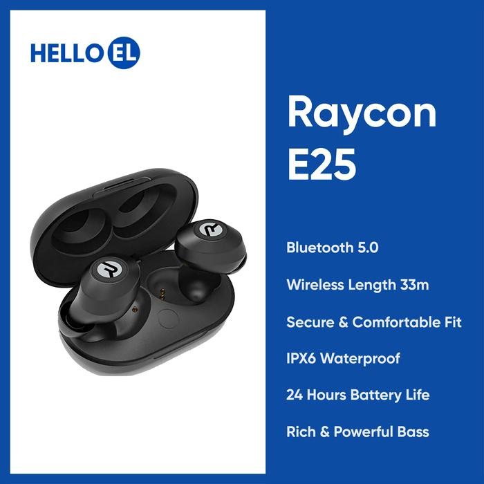 Gambar Raycon E25 The Everyday Bluetooth 5.0 Wireless Earbuds - Hitam dari Hello El Official undefined Tokopedia