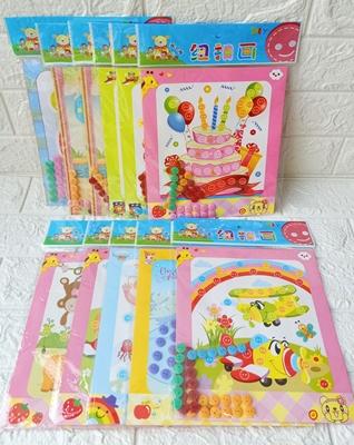 Gambar DIY BUTTON PAINTING - Mainan Montessori Edukasi Anak Menempel Kancing dari Stevannietoys undefined Tokopedia