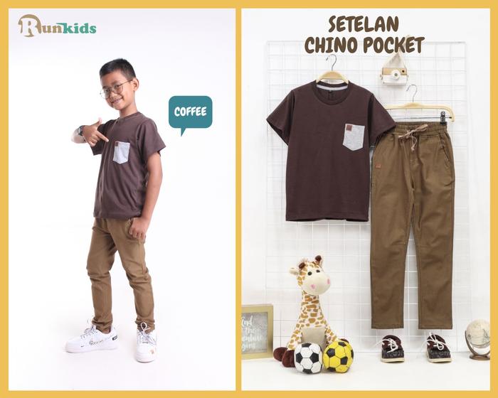 Gambar Runkids/ Setelan Anak Celana Chino dan Tshirt untuk Umur 7 - 12 tahun - D., M dari Lubna&Jenna undefined Tokopedia