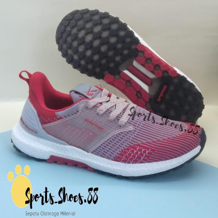 Gambar Sepatu Running Spotec WYLDER - ABU2 MUDA MERAH, 45 - 46 dari sports shoes.88 undefined Tokopedia