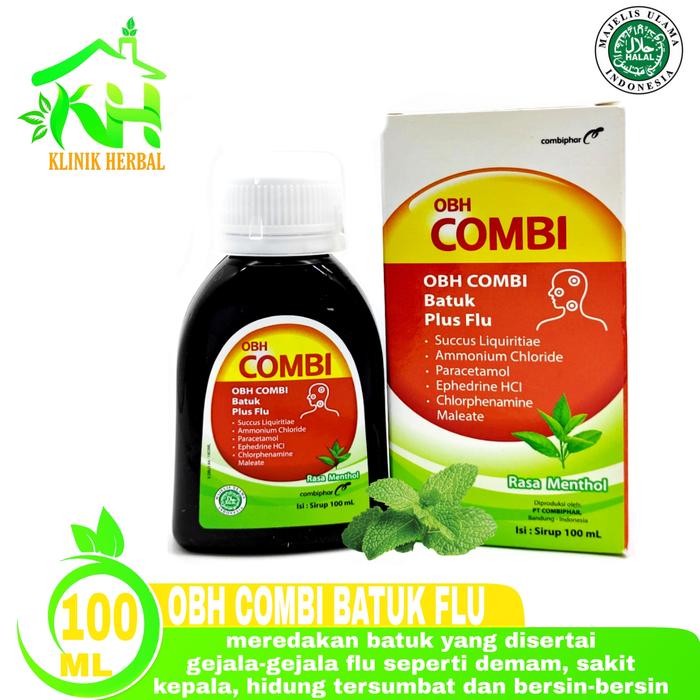 Gambar OBH Combi Batuk Plus Flu 100 ml - Obat Flu Batuk dari Klinik Herbal 888 undefined Tokopedia