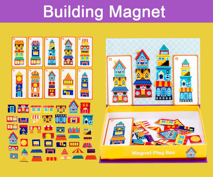 Gambar REJECT Mainan Edukatif Buku Puzzle Magnet Alfabet Anak - Building dari Brown Baby Bear undefined Tokopedia