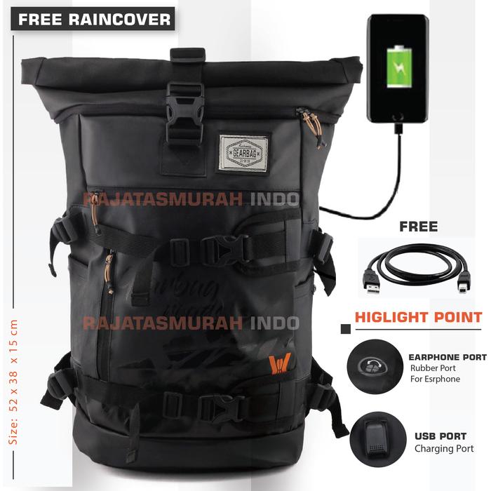 Gambar TAS TRAVEL - Ransel Gunung Outdoor Backpack Tas Ransel Pria 13131 - Black dari Rajatasmurahindo undefined Tokopedia
