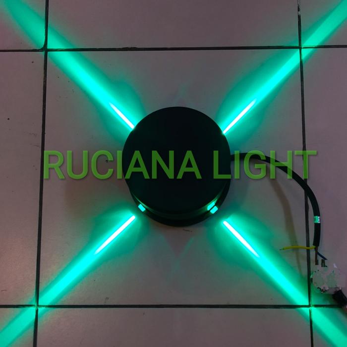 Gambar Lampu Dinding Bulat Minimalis IP65 Outdoor 4w 4watt / Laser - Hijau dari RUCIANA LIGHT undefined Tokopedia