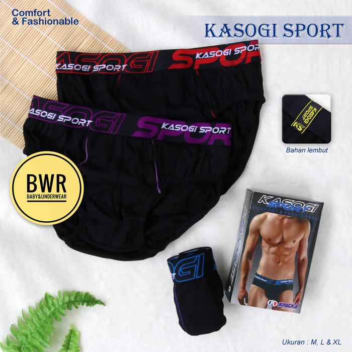 Gambar [ 3pc ] CD Kasogi SPORT Pria | Celana Dalam Dewasa Karet Boxer - Bwr - M dari Bwr Mart Grosir undefined Tokopedia