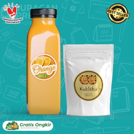 Gambar CETAK STIKER LABEL / STICKER LABEL PRODUK / CETAK LABEL KEMASAN CUSTOM - Stiker Chromo, 3 x3 dari Juragan Printing Semarang undefined Tokopedia