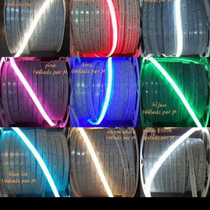 Gambar LAMPU SELANG STRIP LED 2835 220V CEILING LAMPU STRIP PLAFON PERMETER - Warm White, 120 led dari Nettindo Electric undefined Tokopedia