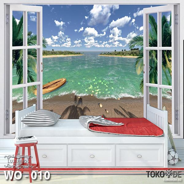 Gambar Wallpaper Custom dinding 3D | Motif pemandangan Jendela - WS - 010 dari DWS Wallpaper undefined Tokopedia
