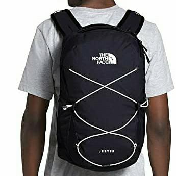 dark grey north face backpack