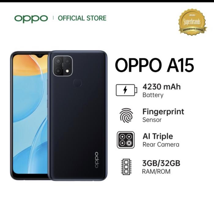 Gambar Oppo A15 ram 3/32gb resmi oppo - Hitam dari Ello acc undefined Tokopedia