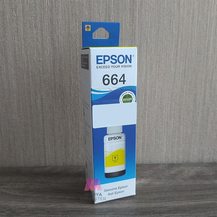 Gambar Tinta Printer EPSON 664 Original - Kuning dari Madya Computer undefined Tokopedia