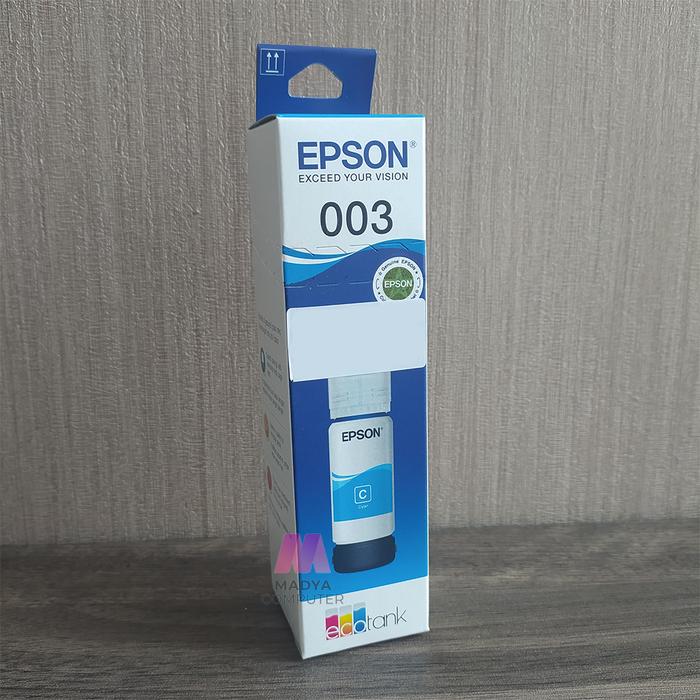 Gambar Tinta Printer EPSON 003 Original - Biru Muda dari Madya Computer undefined Tokopedia