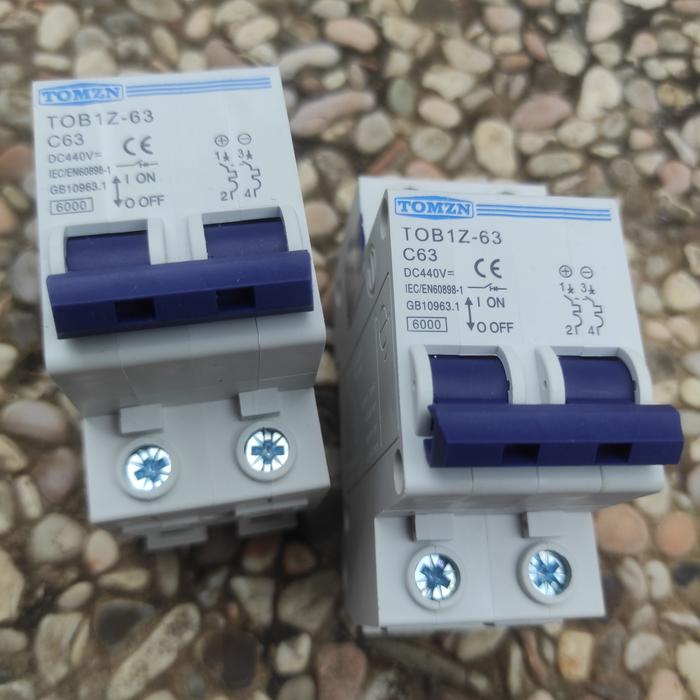 MCB Breaker DC 63A 440VDC Solar Panel System TOMZN TOB1Z-63